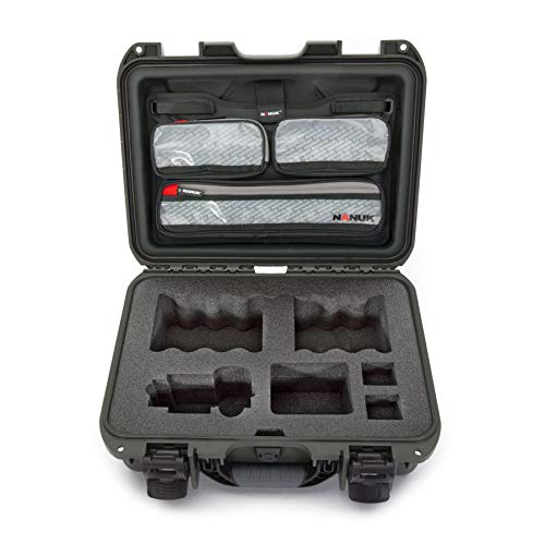 Waterproof Nanuk 920 Hard Case with Lid Organizer for Sony a7R Size Camera - Olive