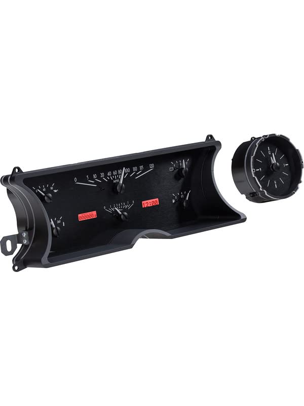 Dakota Digital VHX Gauge Instrument System VHX-65C-CAD-K-R Compatible with 1965-66 Cadillac Car Black Alloy Red Backlighting
