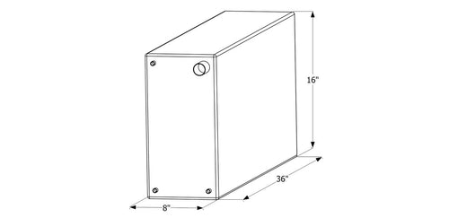 Fresh Water Tank ICON 12468 with 3/8" FTP and 1-1/4" Filter WT2468-20 Gallon, 36" x 8" x 16"