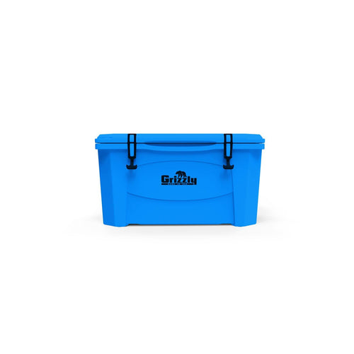 60 Cooler Grizzly | 60 qt Ice Chest Durable Rotomolded Insulated | Made in USA | Warranty for Life | for Beach Boat Camping Fishing Hunting | G60 | Light Blue