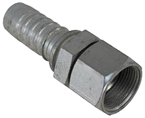 GlobalSpiral Couplings Gates 8GS-10FJX, Female JIC 37° Flare Swivel, Zinc Plated Carbon Steel, 2.99", 1/2" ID