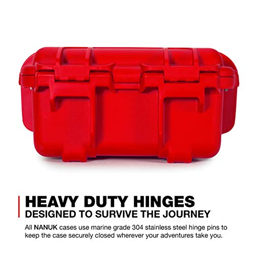 Waterproof Nanuk 905 Hard Case with Padded Dividers - Red