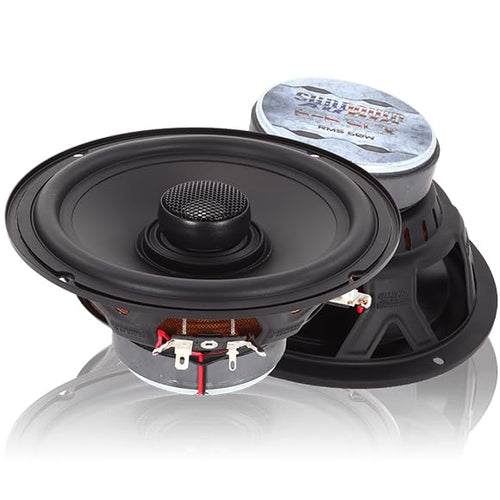 E-6.5CX Sundown Audio 6.5" 3-Way Coaxial Car Speakers - Full Range System with Titanium Tweeters - 60W RMS, 4-Ohm - Premium Sound Upgrade, Easy 2.5" Mount, Grilles for Clear Audio (Pair)