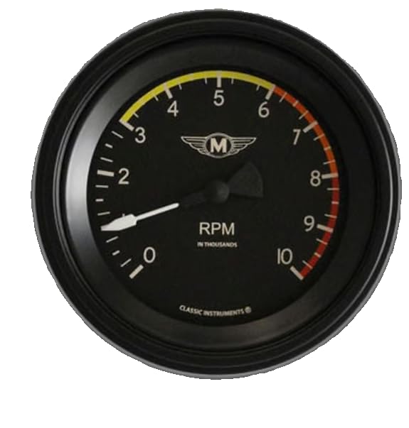 Moal Bomber Classic Instruments 3In Tachometer MA10BLC 10K