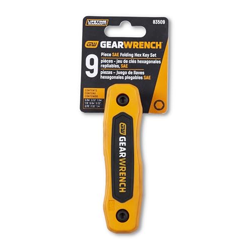 9 Piece GEARWRENCH SAE Folding Hex Key Set - 83509