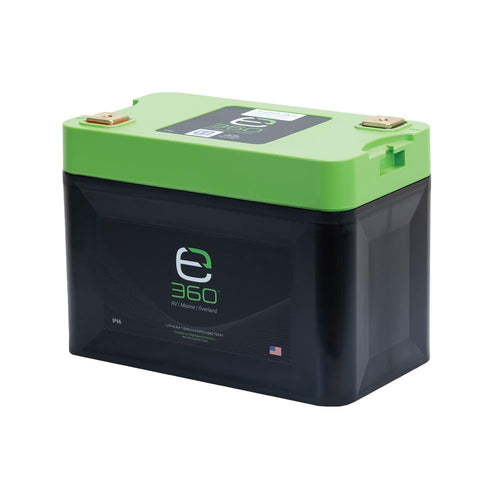 e360 Extreme Density LiFePO4 Lithium Deep Cycle Battery - 120Ah 12.8V Group 27 by EXPION360 - Perfect for RV/Camper, Marine, Overland/Van, Solar and Off-Grid Applications