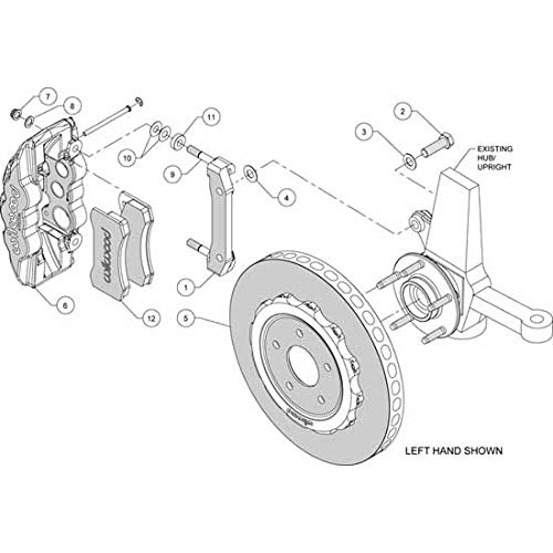 14.00" C/SiC Rotor,AERO6 Dynamic Front Kit,Nickel