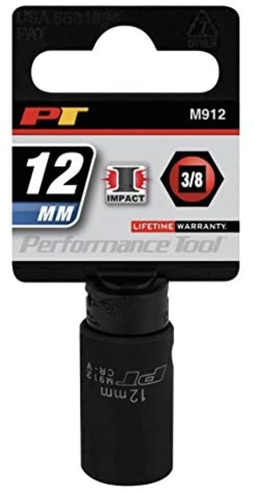 M912 Performance Tool 3/8-Inch 12mm 6pt Impact Socket