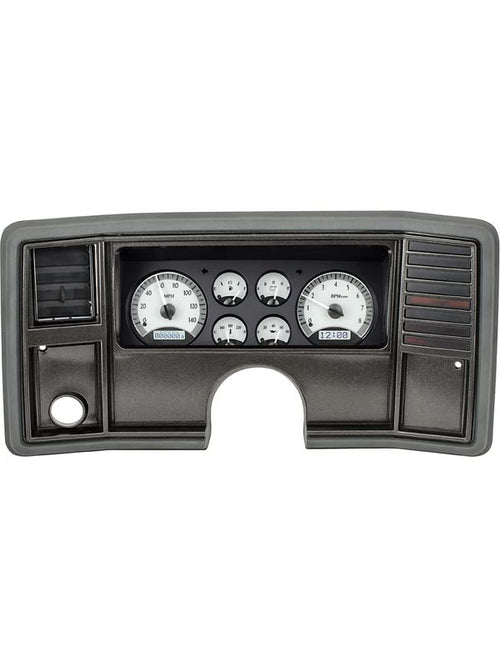 Dakota Digital VHX-78C-MC-S-W 78 -88 Chevy Monte Carlo Analog Dash Gauge System Silver White