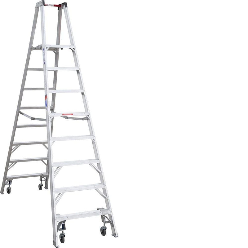 Twin Platform Ladder, Werner (PT378-4C) Aluminum