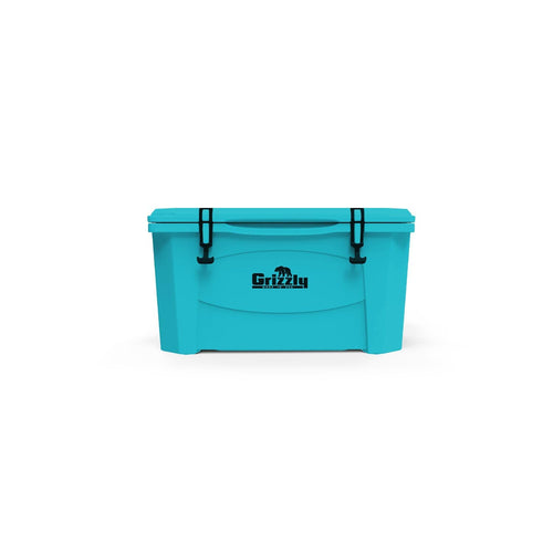 60 Cooler Grizzly | 60 qt Ice Chest Durable Rotomolded Insulated | Made in USA | Warranty for Life | For Beach Boat Camping Fishing Hunting | G60 | Teal