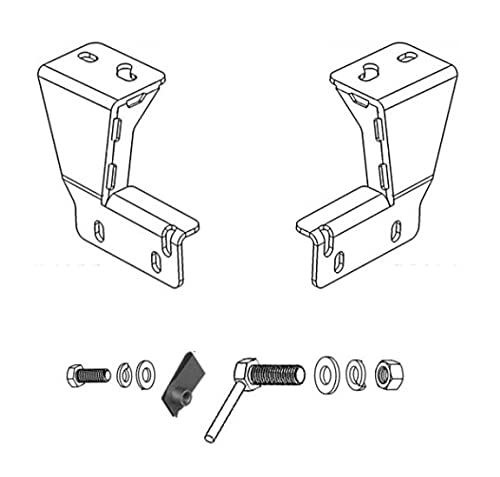 Go Rhino Mounting Bracket Kit for RC3 Skid Plate or RC4 Bull Bar | Mild Steel, Textured Black | 568860TK | Fits 2015-2024 Ford F-150 (Excludes Active Park Assist and Raptor)