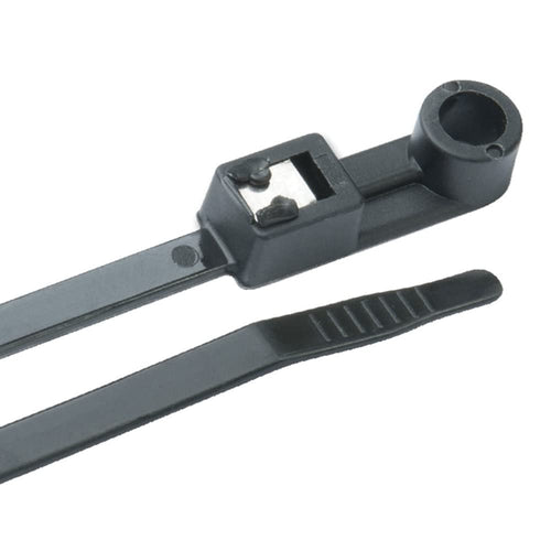 Cable Tie Ancor 199301, Self-Cutting, Mounting, 8", Black, 50pc