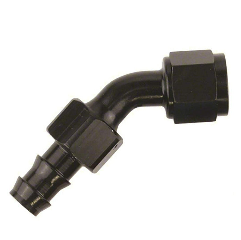 520445BK Speedfx -4an X 45 Blk Push-on Hose End