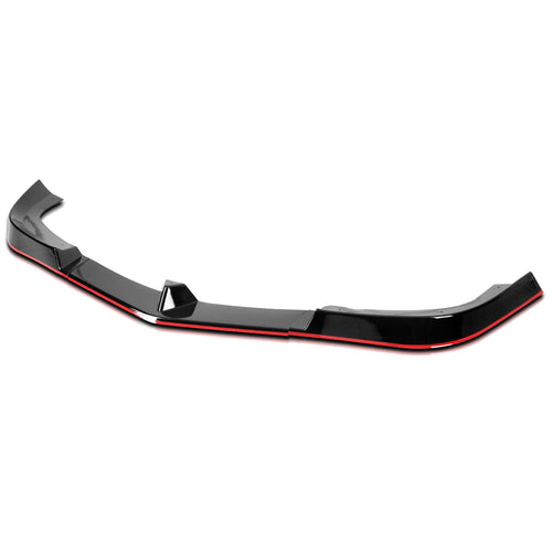 Glossy Black Spec-D Tuning Red Trim Front Bumper Lip Spoiler Compatible with 2012-2014 Mercedes Benz W204