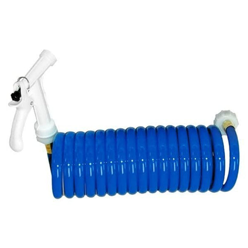 Washdown Hose 25' with Pistol Grip Nozzle - Blue