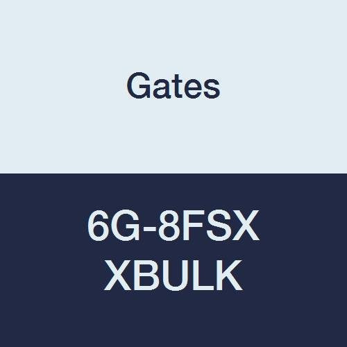 Gates XBULK 6G-8FSX MegaCrimp Couplings, Female SAE 45 Flare Swivel, Zinc Plated Carbon Steel, 2.48", 3/8" ID (Pack of 150)