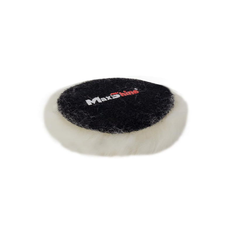3" Maxshine Universal Wool Buffing Polishing Pad – 100% Natural Wool with Hook & Loop – Professional Pad for Paint Correction & Oxidation Removal – Compatible with DA & Rotary Polishers