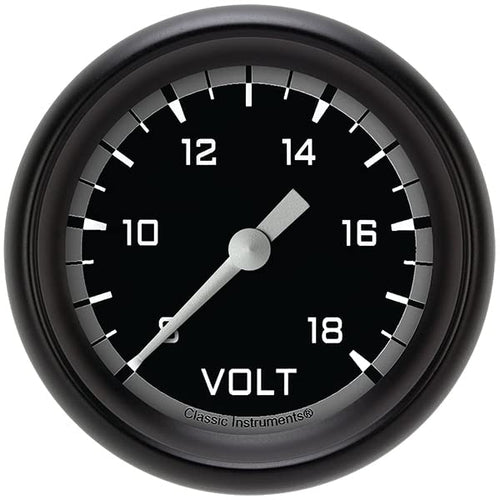 AX330GBPF Classic Instruments AutoCross Gray 2-5/8" Voltage Gauge