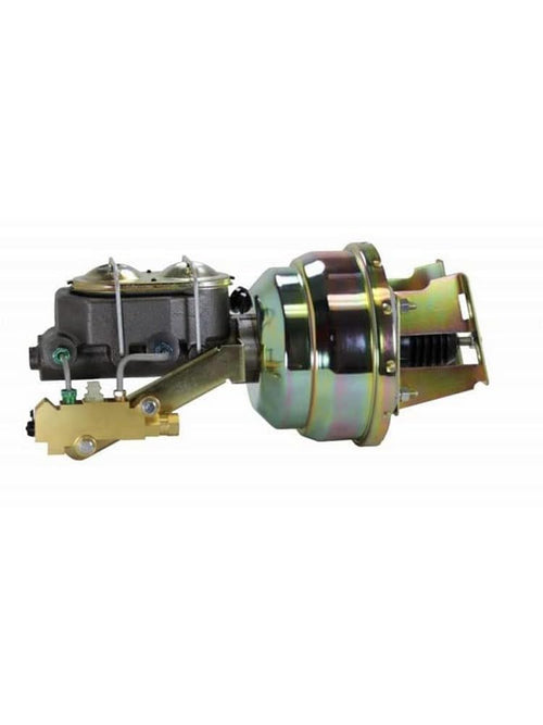 8 Inch LEED BRAKES Dual Power Booster, 1-1/8 Inch Bore Master, Side Mount Valve, Disc/Disc (Zinc)