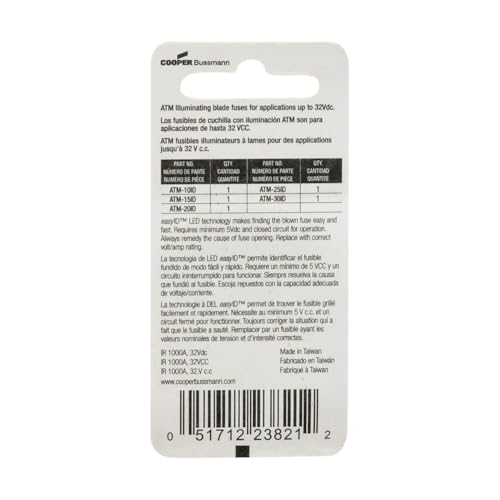 Bussmann Eaton Series ATM easyID Blade Fuse Kit - 5 Pieces