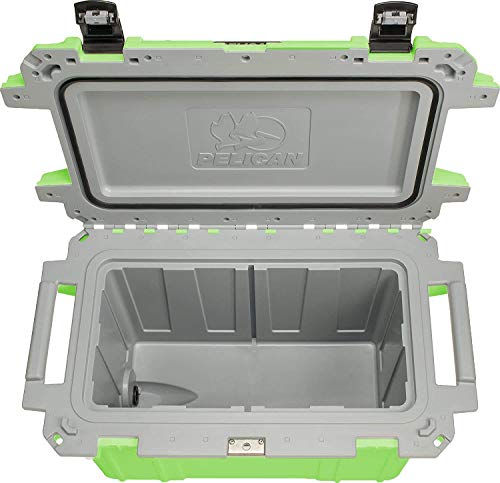 70QT Pelican Elite Cooler (Lime Green/Grey)