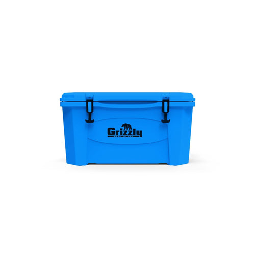 45 Cooler Grizzly | 45 qt Ice Chest Durable Rotomolded Insulated | Made in The USA | Warranty for Life | for Beach Boat Camping Fishing Hunting | G45 | Light Blue