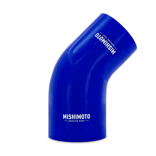Mishimoto 45-Degree MMCP-R45-30375BL Silicone Transition Coupler, 3.00" to 3.75", Blue