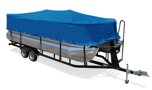 Taylor Made Products Semi-Custom Trailerite Boat Cover for Pontoon Boats with Outboard Motor, Multiple Sizes and Colors