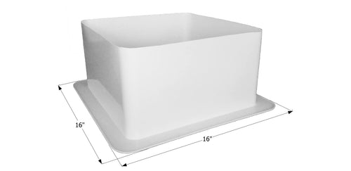 Skyline/Vent Inner Garnish ICON 12573 SL1414 for 14" x 14" Opening - Polar White
