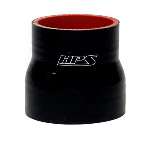 HPS Silicone HTSR-400-425-L4-BLK High Temperature 4-ply Reinforced Reducer Coupler Hose, 40 PSI Maximum Pressure, 4" Length, 4" > 4.25" ID, Black