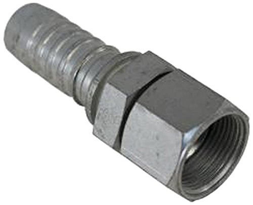 GlobalSpiral Couplings Gates 12GS-16FJX, Female JIC 37° Flare Swivel, Zinc Plated Carbon Steel, 4.02", 3/4" ID