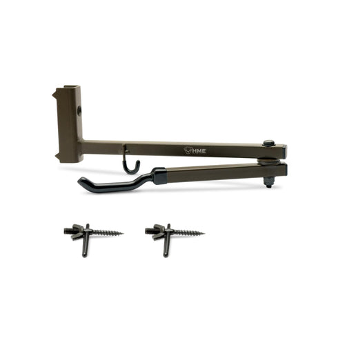 HME Easy-to-Attach Durable Strong Secure Lil Better Tree Stand Bow Hanger - Includes Accessory Hook Two Mounting Screws, One Size, Olive