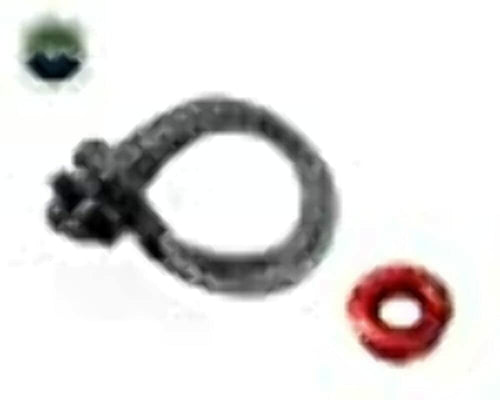 Combo Pack Overland Vehicle Systems - Soft Shackle 7/16" 41,000 lb. with Collar and Recovery Ring 2.5" 10,000 lb. Red - for Use for Truck, SUV, ATV and UTV