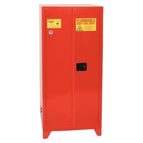 Paint Safety Cabinet, 96 Gallon, Tower™, 2 Doors, 5 Shelves, Manual Close, Red - PI62XLEGS