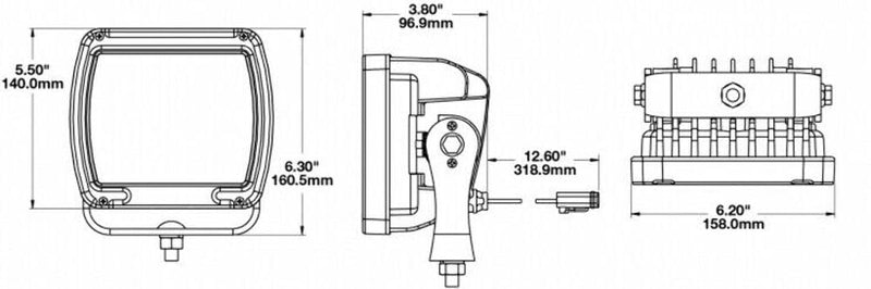1300581 Jw Speaker 526f 24v Wrklmp Blk Pc Fld