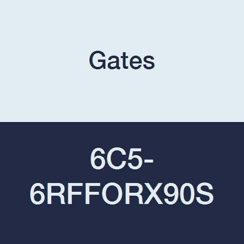 Gates Field Attachable 6C5-6RFFORX90S for C5C, C5D and C5M Hose, Female Flat-Face Swivel, 45 Bent Tube, Steel, 5/16" ID