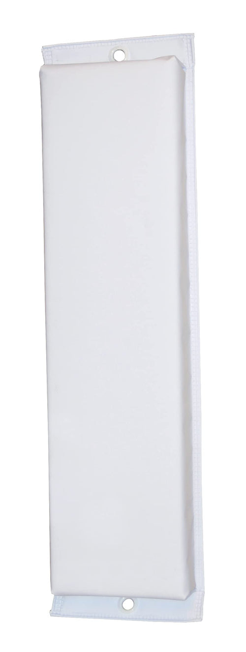 Vinyl Covered Hull-Saver Flat Fender, White (26" L x 6" W x 2-1/2"D)
