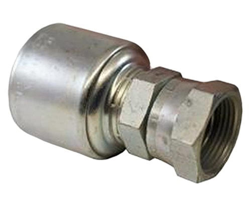 Gates MegaCrimp 6G-8FP Couplings, Female Pipe, NPTF Without 30 Cone Seat, Zinc Plated Carbon Steel, 2.24", 3/8" ID