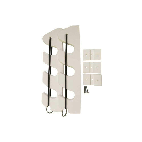 Taco Marine Taco Metals P03-133W 3-Rod Bungee Rod Holder - Pair, White