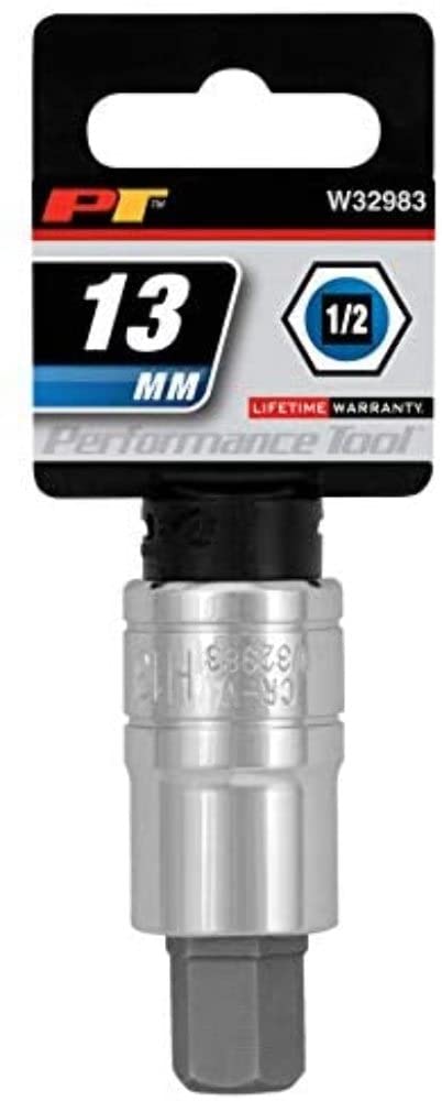 W32983 Performance Tool 1/2 Drive 13mm Hex Bit Socket, 1 Pack