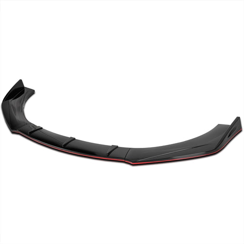 Glossy Black Red Trim Spec-D Tuning Universal Front Bumper Lip Spoiler Splitter Kits 3PC