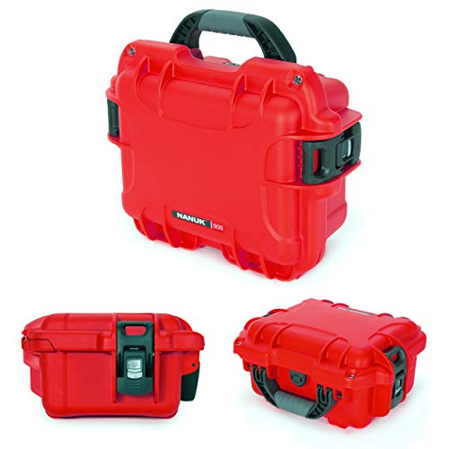 Waterproof Nanuk 905 Hard Case with Padded Dividers - Red
