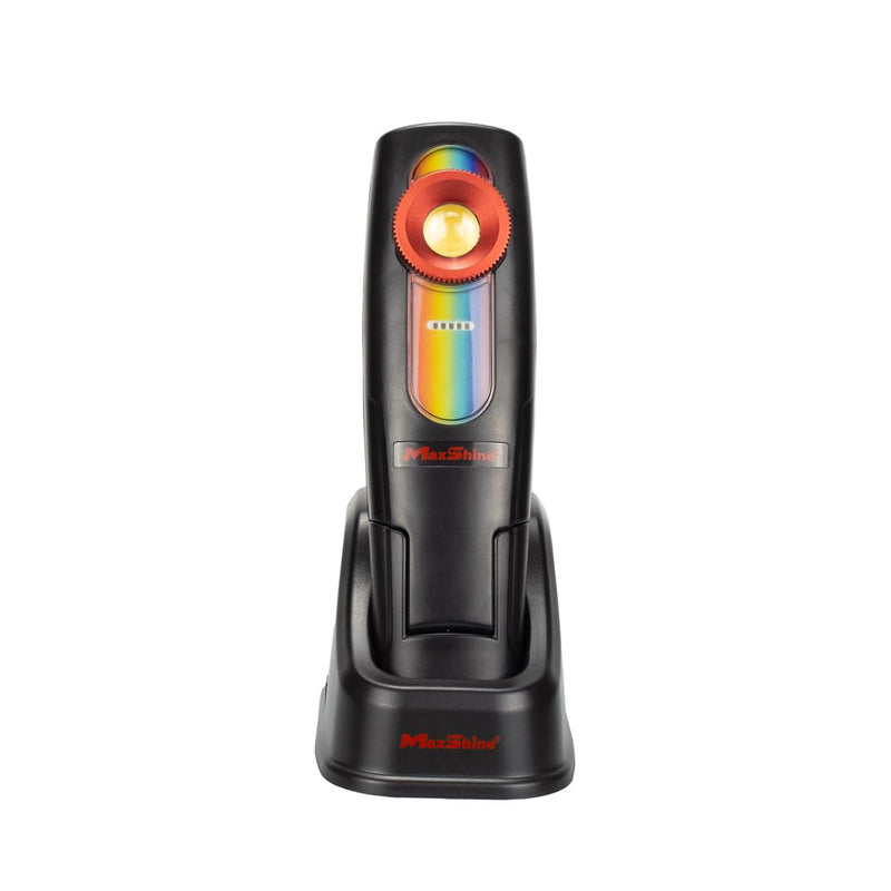 Maxshine Swirl Finder Pro LED, Black, 7.5” Rechargeable COB LED Light | CRI 96+, 3 Color Temperatures, Magnetic Base | Precision Paint Inspection & Correction Detailing Tool
