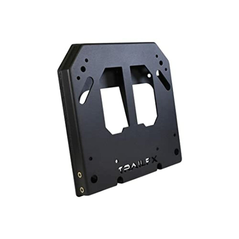 Spare Tire Carrier Spacer Trailfx BR009T for Ford Bronco 2021-2025 Matte Black Powder Coated 6-Gauge Steel Tailgate Mounted Fits Up to 35 Inch Tires