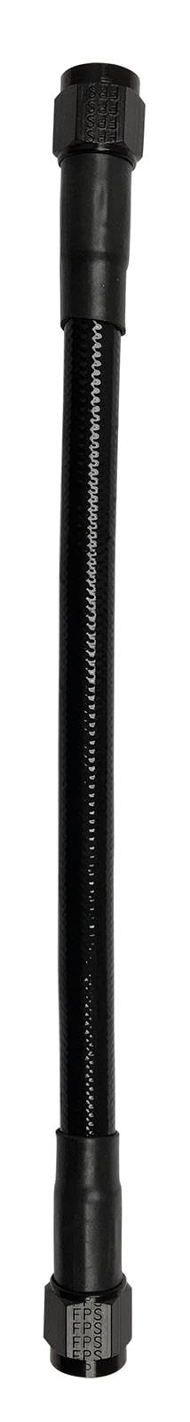 Black -8AN Fragola PTFE Hose Assembly Straight x Straight 10in