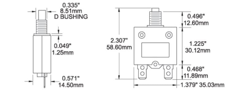 CIRCUIT BREAKER PUSH BUT ST 30A, Beige Blue Sea Systems 2136