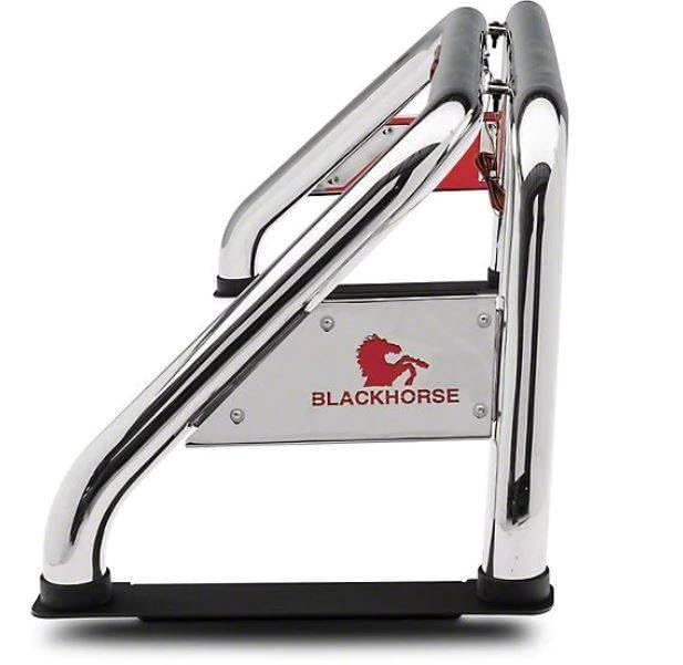 Off Road Black Horse Classic Roll Bar Stainless Steel Compatible with 1999-2023 Ford F-250 Super Duty|1999-2023 Ford F-350 Super Duty|1999-2023 Ford F-450 Super Duty-RB015SS