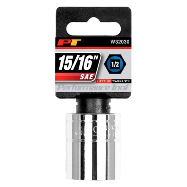 W32030 Performance Tool 1/2 Drive 6-Point Socket, 15/16