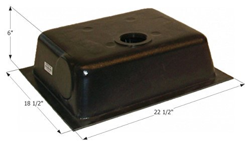 Holding Tank ICON Center End Drain HT630A-BD with 3 in Threaded Fitting